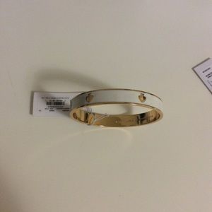 Kate Spade Bangle Bracelet Spade in Cream